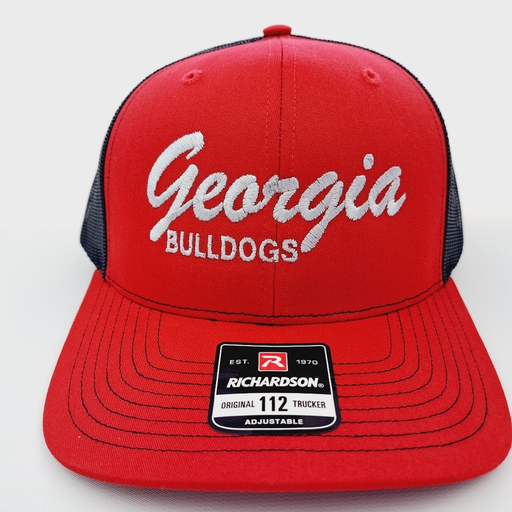 Georgia Bulldogs Richardson 112 Trucker Cap Hat Mesh Snapback Red & Black